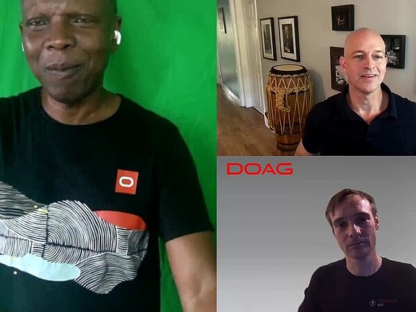 DOAG Studio SBernhardt KMensah PParkinson 3zu4 web DOAG-Studio-Interview mit Kuassi Mensah, Paul Parkinson und Sven Bernhardt